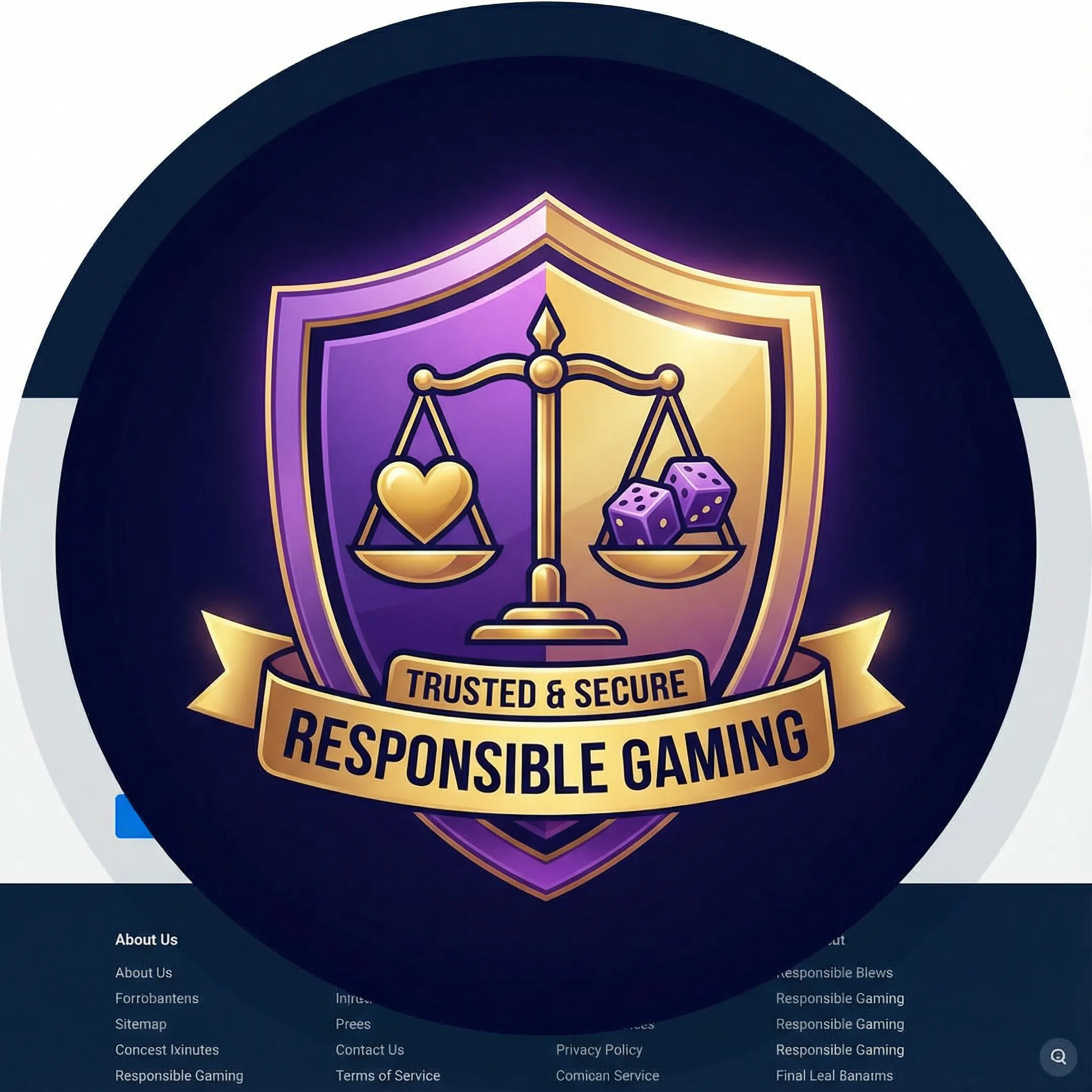 Jogo responsável selo de compromisso